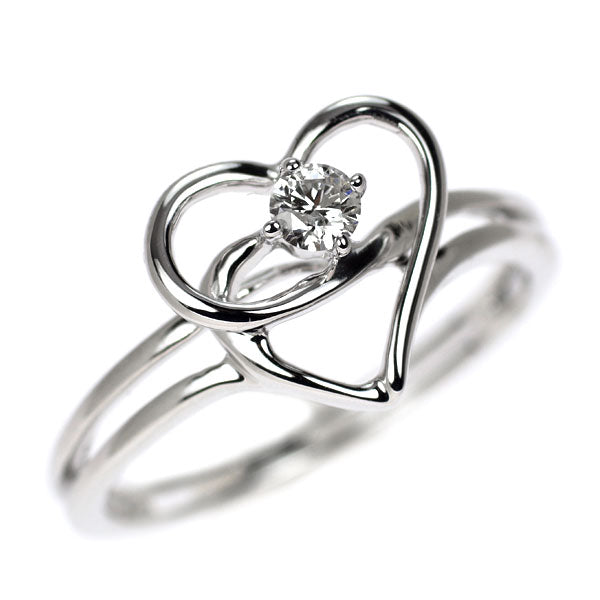 K18WG ダイヤモンド リング 0.10ct