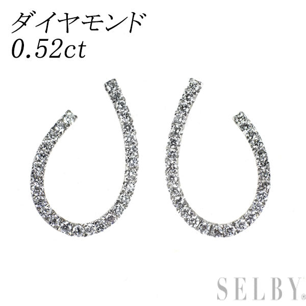 K18WG ダイヤモンド ピアス 0.52ct
