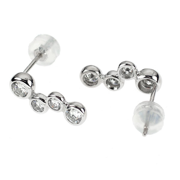 K18WG ダイヤモンド ピアス 0.78ct