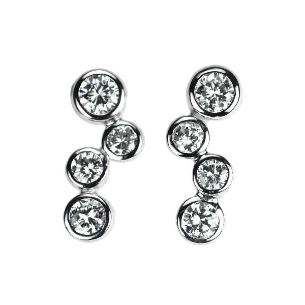 K18WG ダイヤモンド ピアス 0.78ct