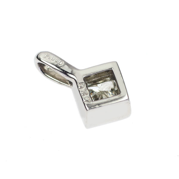 Pt900 プリンセスカット ダイヤモンド ペンダントトップ 0.37ct