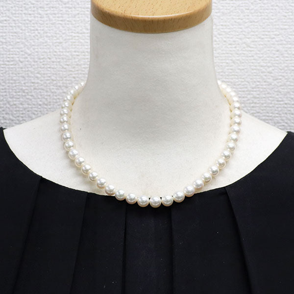 田崎真珠 SV アコヤ真珠 ネックレス 径約7.9-8.4mm