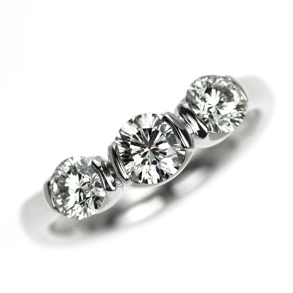 トリロジー Pt900 多面カット ダイヤモンド リング 1.05ct