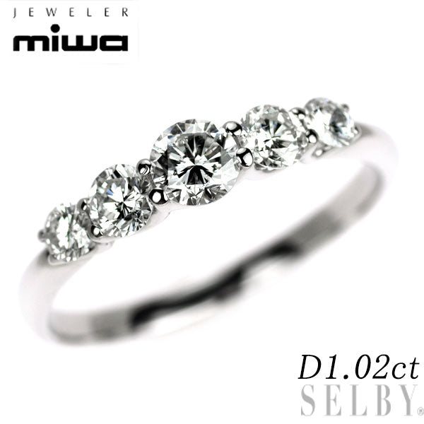 銀座ミワ Pt900 ダイヤモンド リング 1.02ct