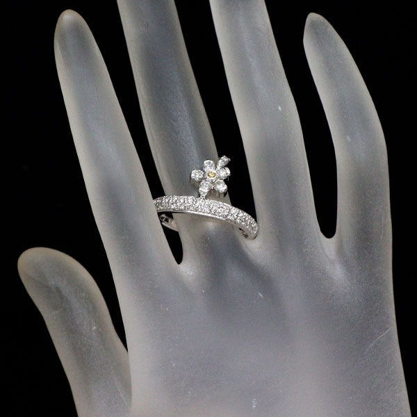 カラッチ K18WG トリートイエローダイヤモンド リング 0.04ct D0.73ct フラワー
