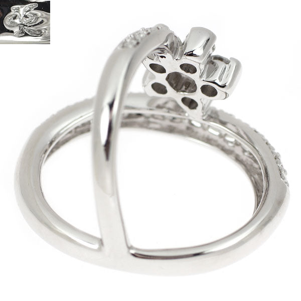 カラッチ K18WG トリートイエローダイヤモンド リング 0.04ct D0.73ct フラワー