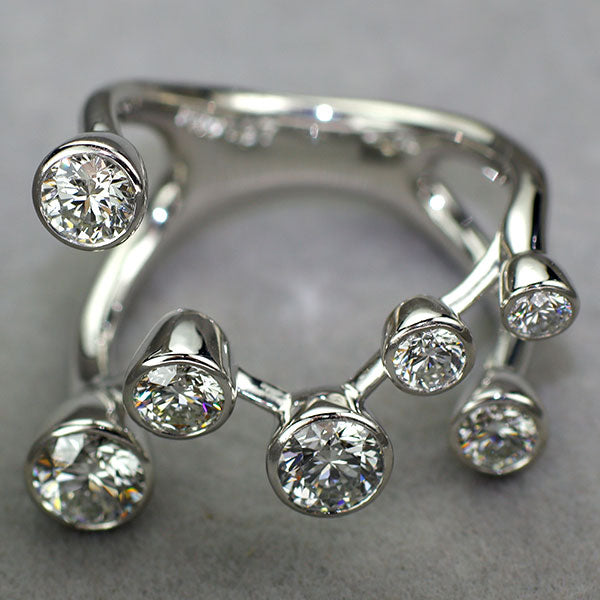 Tomoko Kodera Pt900 Diamond Ring D1.97ct Counting the Stars