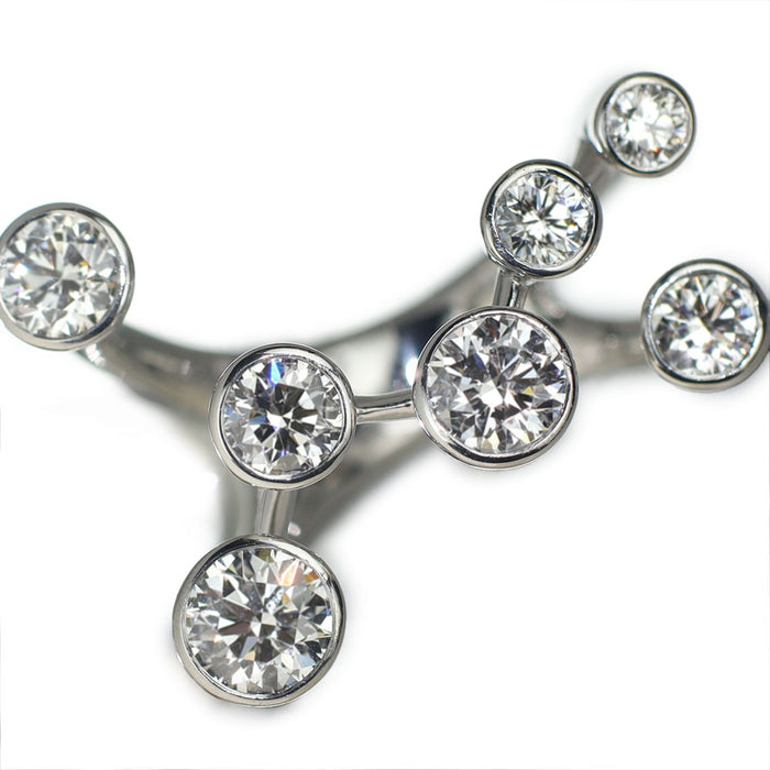 Tomoko Kodera Pt900 Diamond Ring D1.97ct Counting the Stars