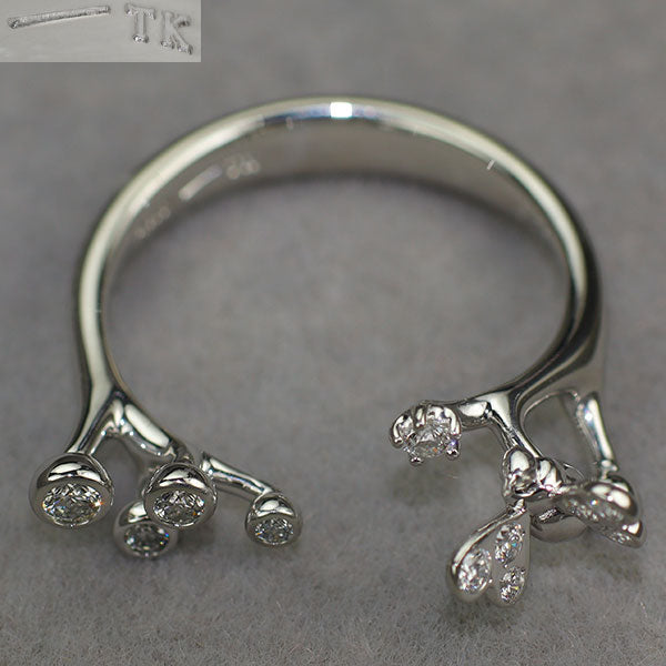 小寺智子 Pt900 ダイヤモンド リング D0.20ct 春が動き出す