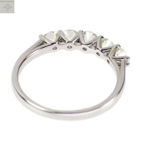 GSTV Pt950 ダイヤモンド リング 0.77ct 一文字
