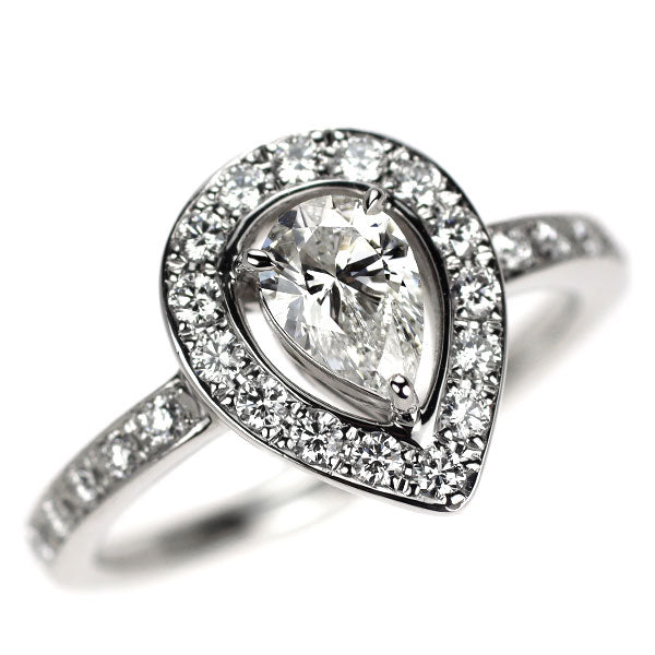 Royal Asscher Pt950 Diamond Ring 0.509ct E VS1 D0.60ct