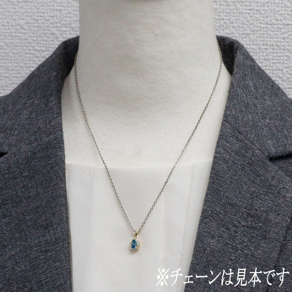 新品 K18YG カンボジア産ラタナキリルージルコン ダイヤモンド ペンダントトップ 0.70ct D0.12ct【エスコレ】
