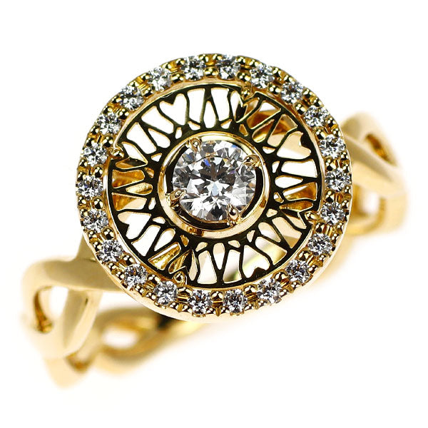 ベリテ K18YG ダイヤモンド リング 0.213ct D0.11ct