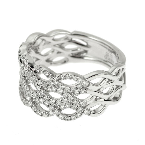 クイーン/Queen K18WG ダイヤモンド リング 0.70ct
