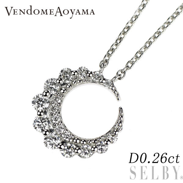 ヴァンドーム青山 Pt950/ Pt850 ダイヤモンド ペンダントネックレス 0.26ct