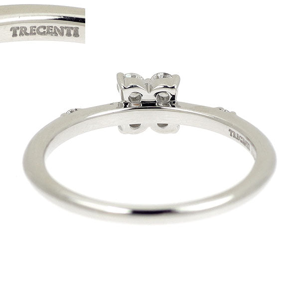 トレセンテ K18WG ダイヤモンド リング 0.25ct フラワー