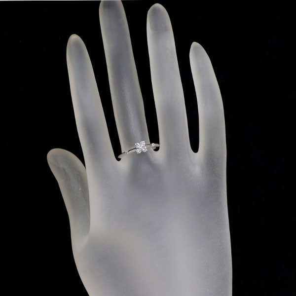 トレセンテ K18WG ダイヤモンド リング 0.25ct フラワー