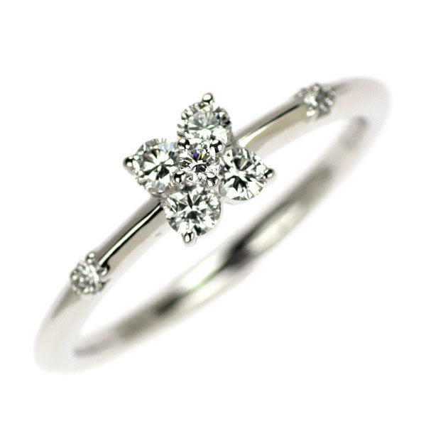 トレセンテ K18WG ダイヤモンド リング 0.25ct フラワー