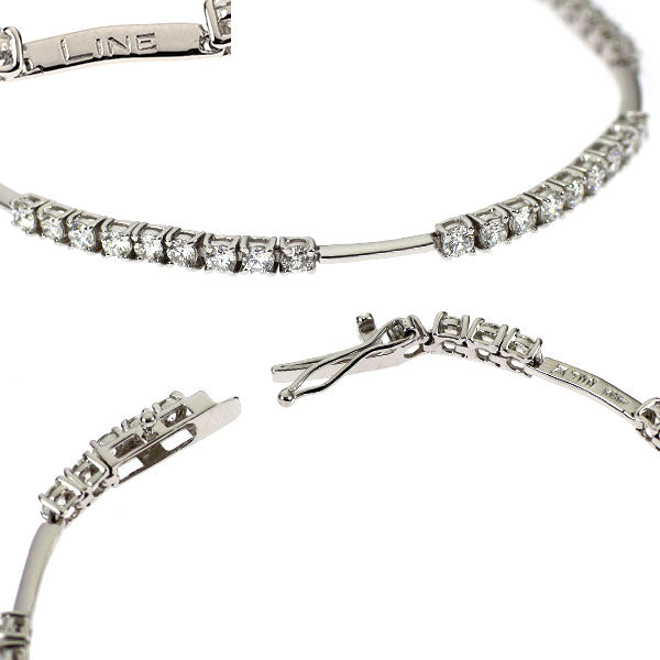 DTC K18WG ダイヤモンド ブレスレット 3.00ct LINE