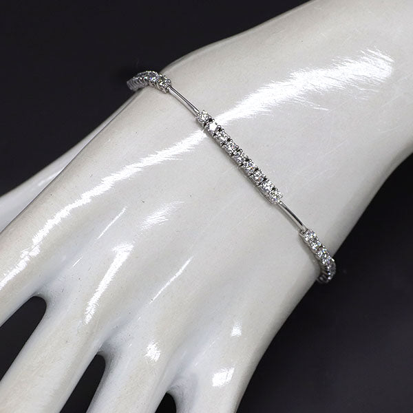 DTC K18WG ダイヤモンド ブレスレット 3.00ct LINE