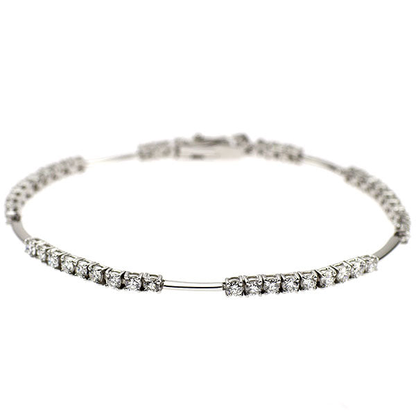 DTC K18WG ダイヤモンド ブレスレット 3.00ct LINE
