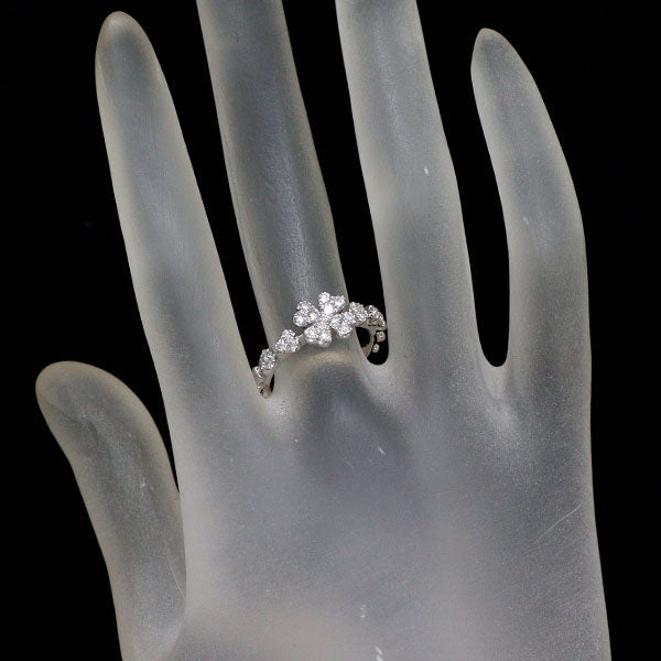 K18WG ダイヤモンド リング 0.54ct クローバー