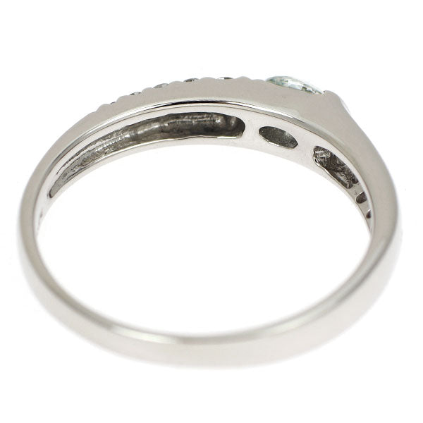 Pt900 アイスブルーダイヤモンド リング 0.30ct D0.16ct