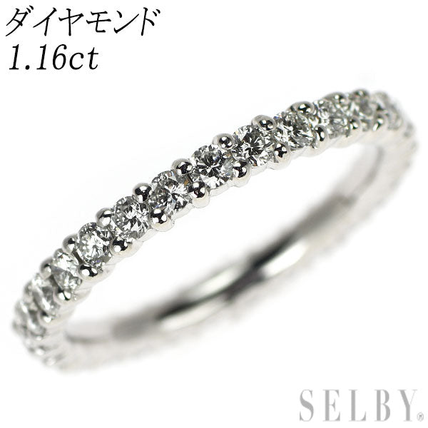 K18WG ダイヤモンド リング 1.16ct フルエタニティ
