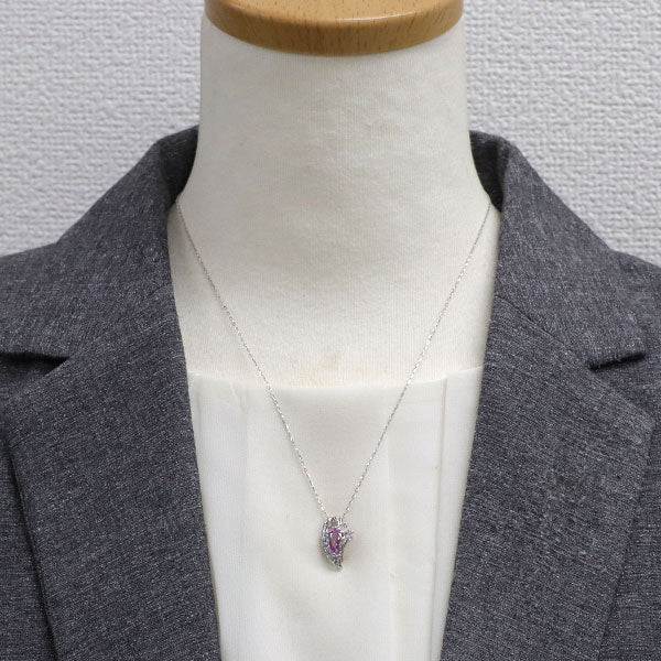 山本真理 Pt900/ K18WG インペリアルトパーズ ダイヤモンド ペンダントネックレス 0.89ct D0.123ct チェーン社外