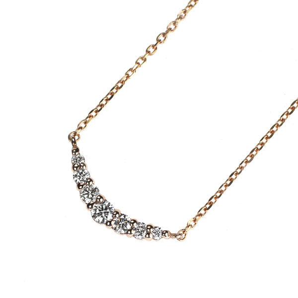 ヴァンドーム青山 K18PG ダイヤモンド ペンダントネックレス 0.12ct
