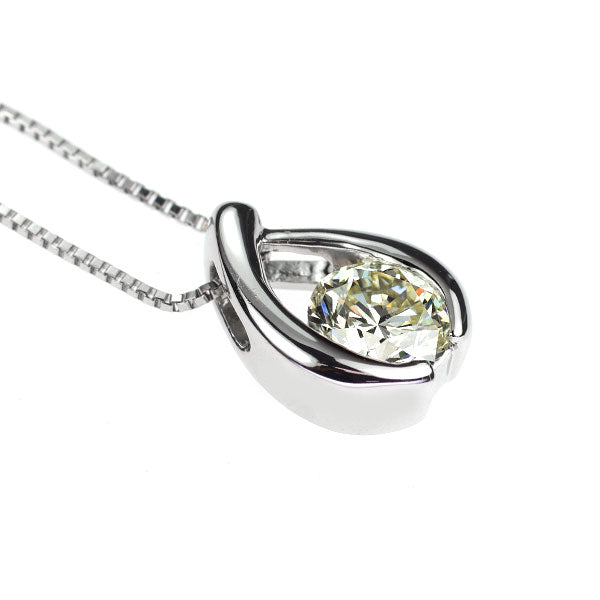 Pt900/ Pt850 Diamond Pendant Necklace 1.017ct