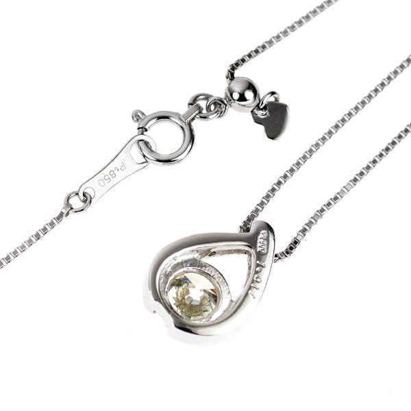 Pt900/ Pt850 Diamond Pendant Necklace 1.017ct