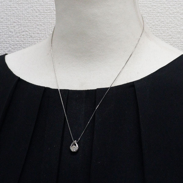 Pt900/ Pt850 Diamond Pendant Necklace 1.017ct