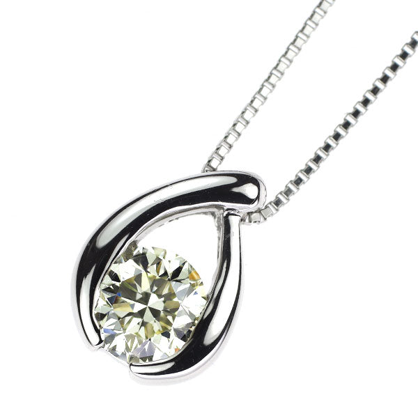 Pt900/ Pt850 Diamond Pendant Necklace 1.017ct