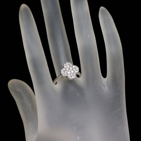 K18WG H&C ダイヤモンド リング 1.00ct フラワー パヴェ