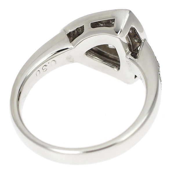 Pt900 トリリアントカット ダイヤモンド リング 1.011ct D0.30ct