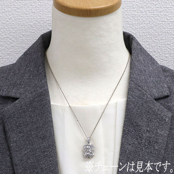 K.dion/ケーディオン Pt900 天然ピンク/カラーレス ダイヤモンド ペンダントトップ 0.033ct D2.89ct