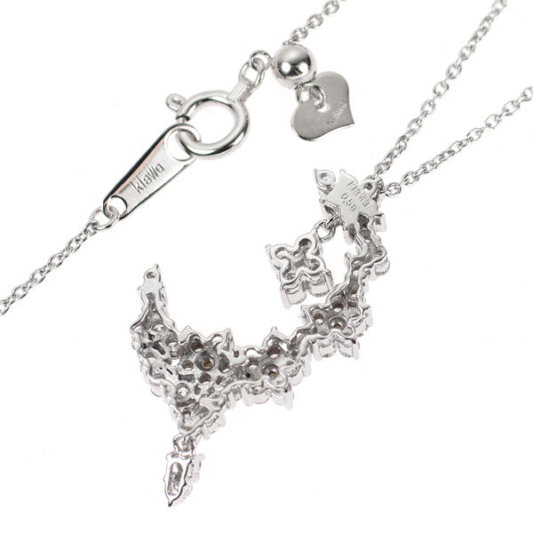 K18WG ダイヤモンド ペンダントネックレス 0.58ct