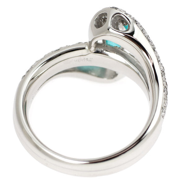 Pt900 ブラジル産 パライバトルマリン ダイヤモンド リング 0.632ct D0.75ct