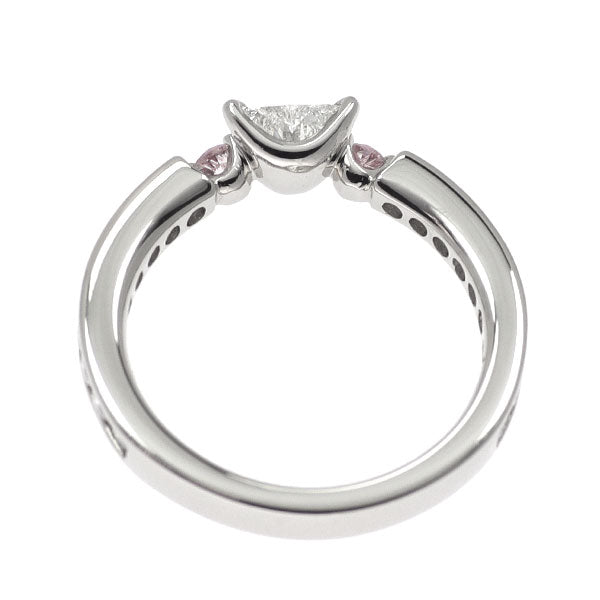 Pt900 ハートシェイプ ダイヤモンド リング 0.418ct PD0.35ct D0.10ct