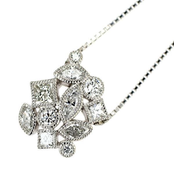 Pt900/ Pt850 ダイヤモンド ペンダントネックレス 0.88ct