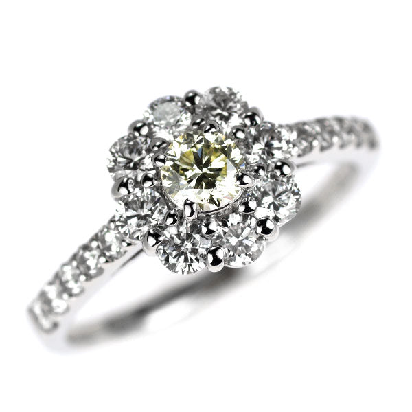 Pt900 ダイヤモンド リング 0.25ct D0.75ct