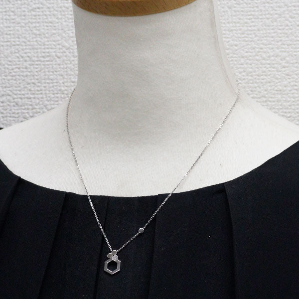 ショーメ K18WG ダイヤモンド ペンダントネックレス ビーマイラブ ハニカム