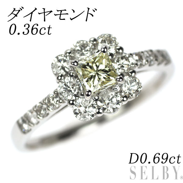 Pt900 ダイヤモンド リング 0.36ct D0.69ct