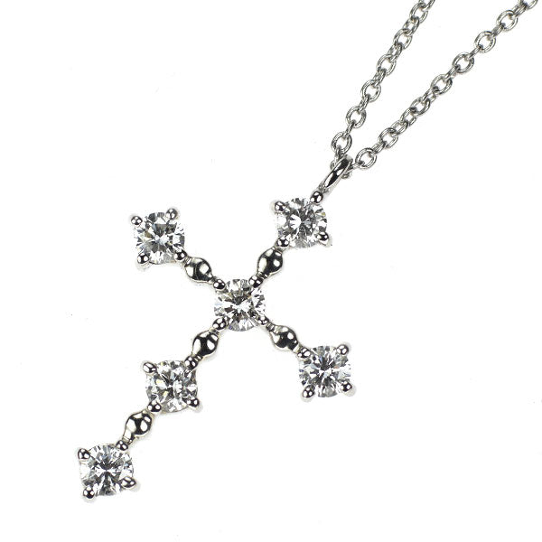 ヴァンドーム青山 Pt900/ Pt850 ダイヤモンド ペンダントネックレス 0.38ct クロス