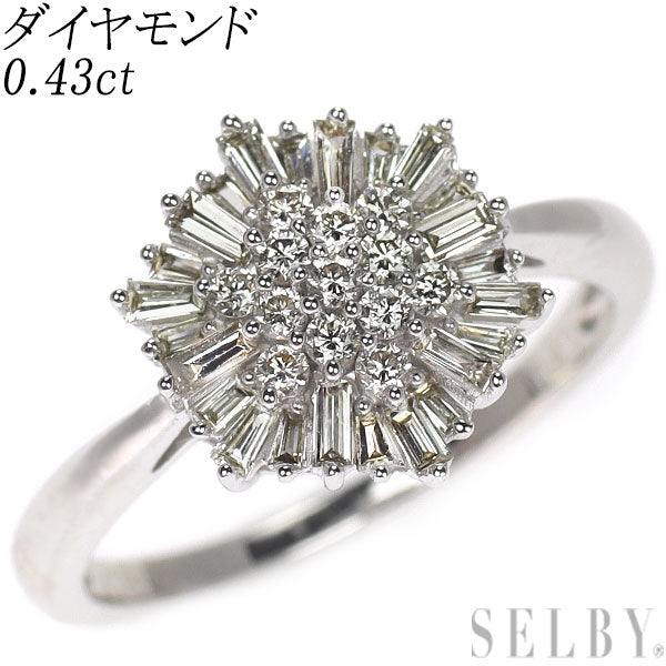 K18WG ダイヤモンド リング 0.43ct
