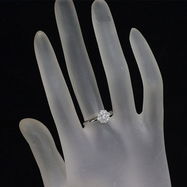 Pt900 ダイヤモンド リング 0.110ct D0.27ct