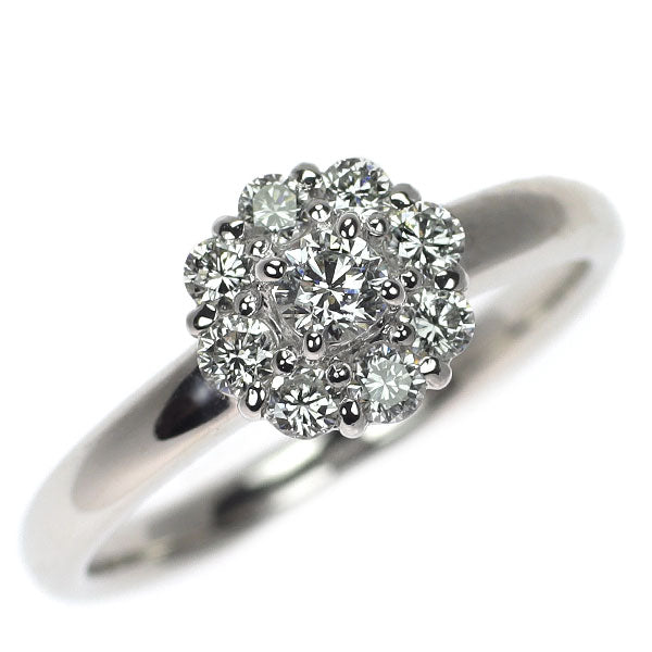Pt900 ダイヤモンド リング 0.110ct D0.27ct