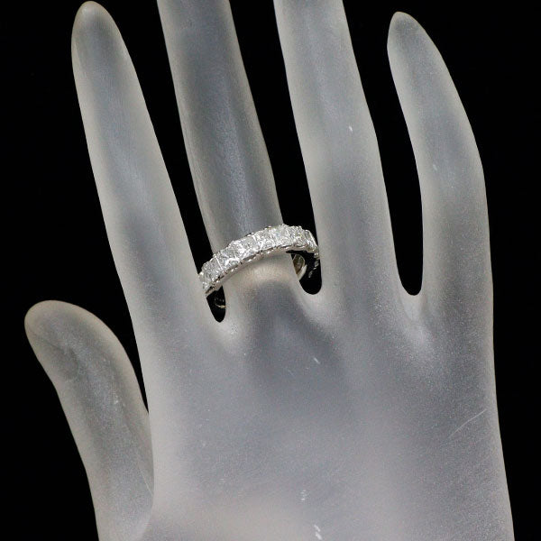 新品 Pt950 プリンセスカット ダイヤモンド リング 3.000ct D-H SI1-2 ハーフエタニティ