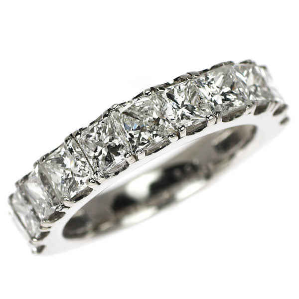新品 Pt950 プリンセスカット ダイヤモンド リング 3.000ct D-H SI1-2 ハーフエタニティ